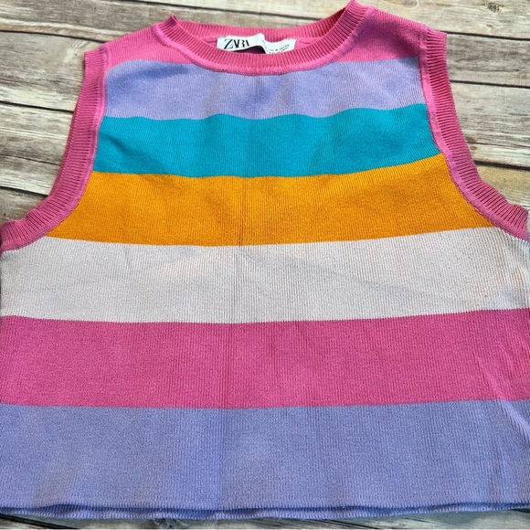 Zara Women’s Knit Sleeveless Crop Top - Picture 5 of 10
